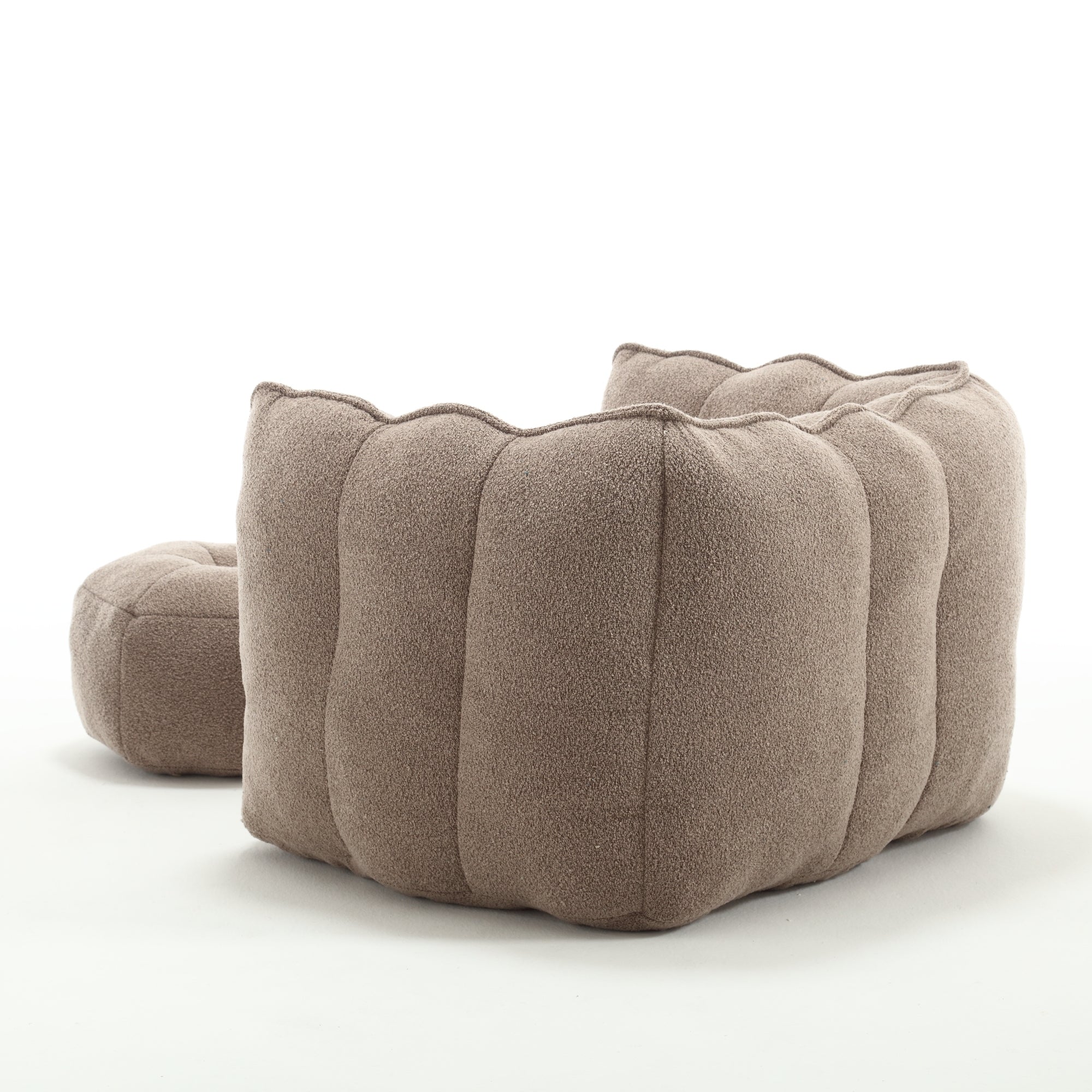 High Resilient Foam Bean Bag Chair with Footstool-American Furniture Outlet