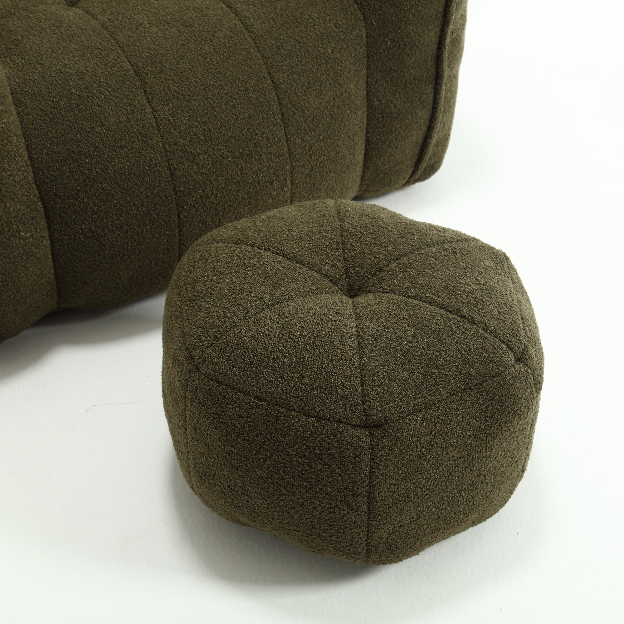 High Resilient Foam Bean Bag Chair with Footstool-American Furniture Outlet