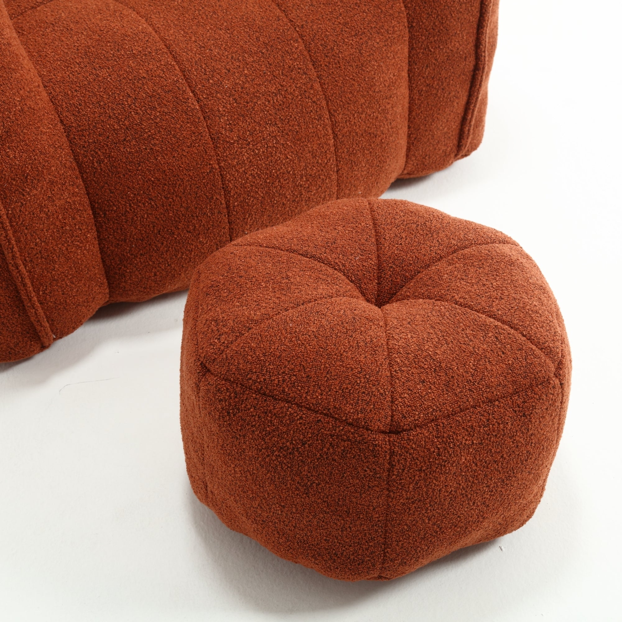 High Resilient Foam Bean Bag Chair with Footstool-American Furniture Outlet