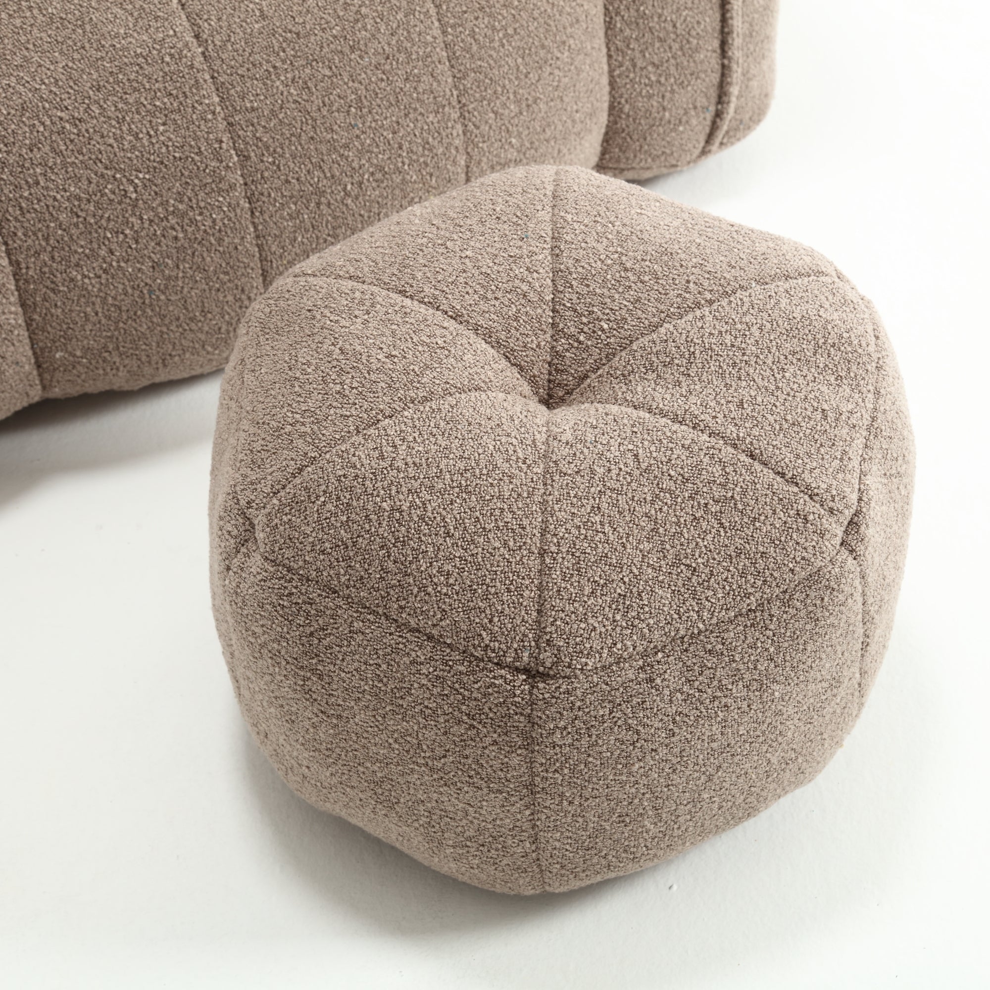 High Resilient Foam Bean Bag Chair with Footstool-American Furniture Outlet