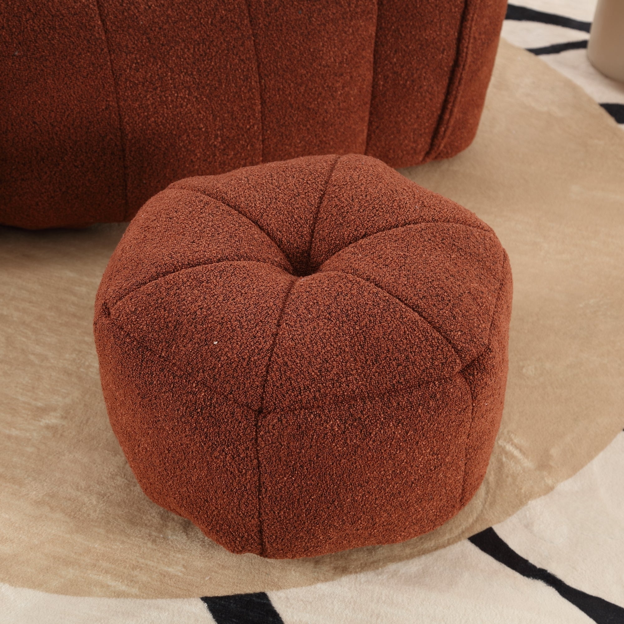 High Resilient Foam Bean Bag Chair with Footstool-American Furniture Outlet