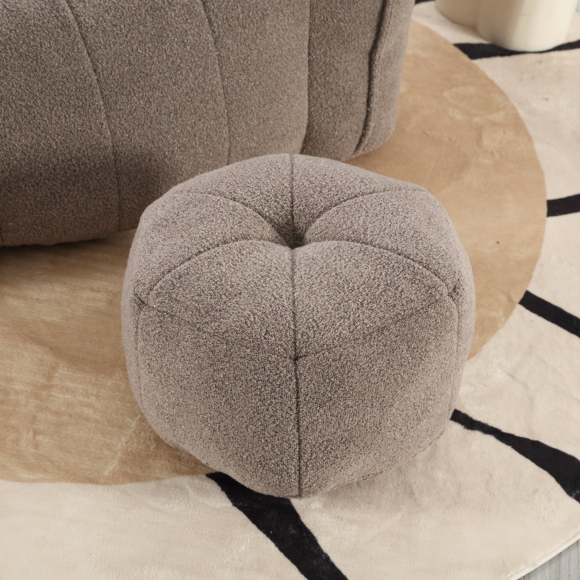 High Resilient Foam Bean Bag Chair with Footstool-American Furniture Outlet