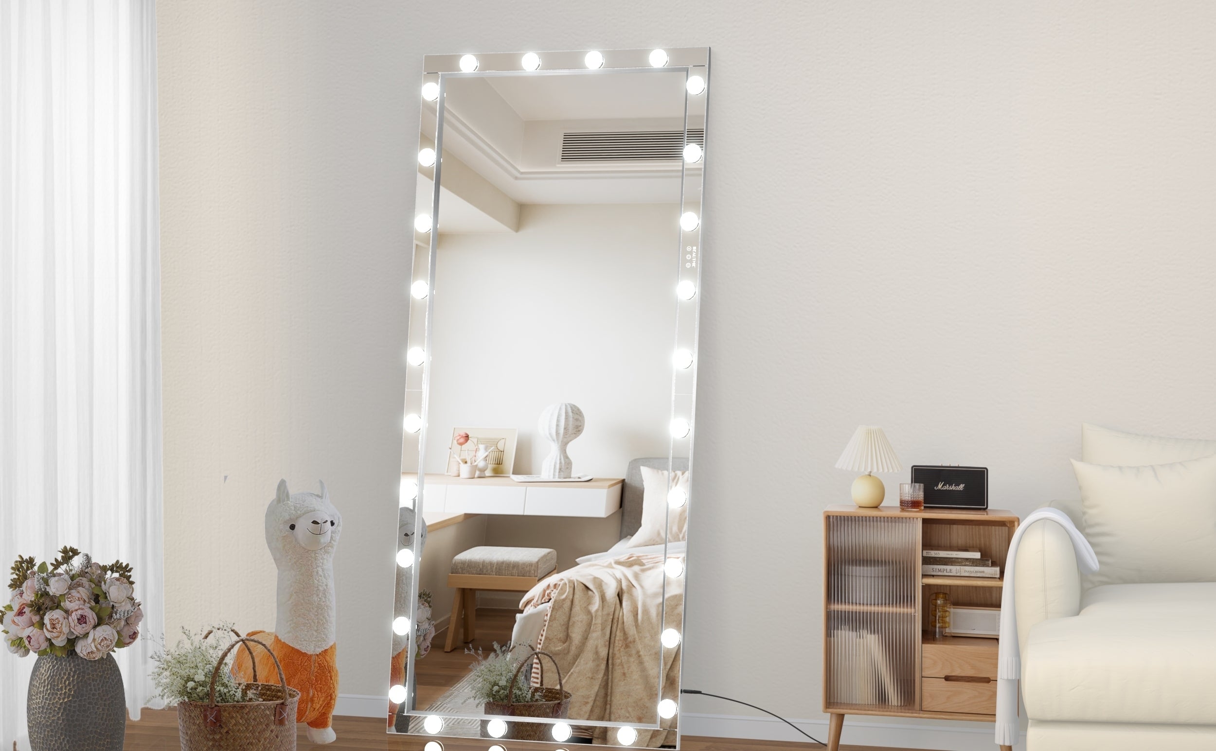 Hollywood Mirror w/ Lights, 72x36" - [Your Brand]-American Furniture Outlet