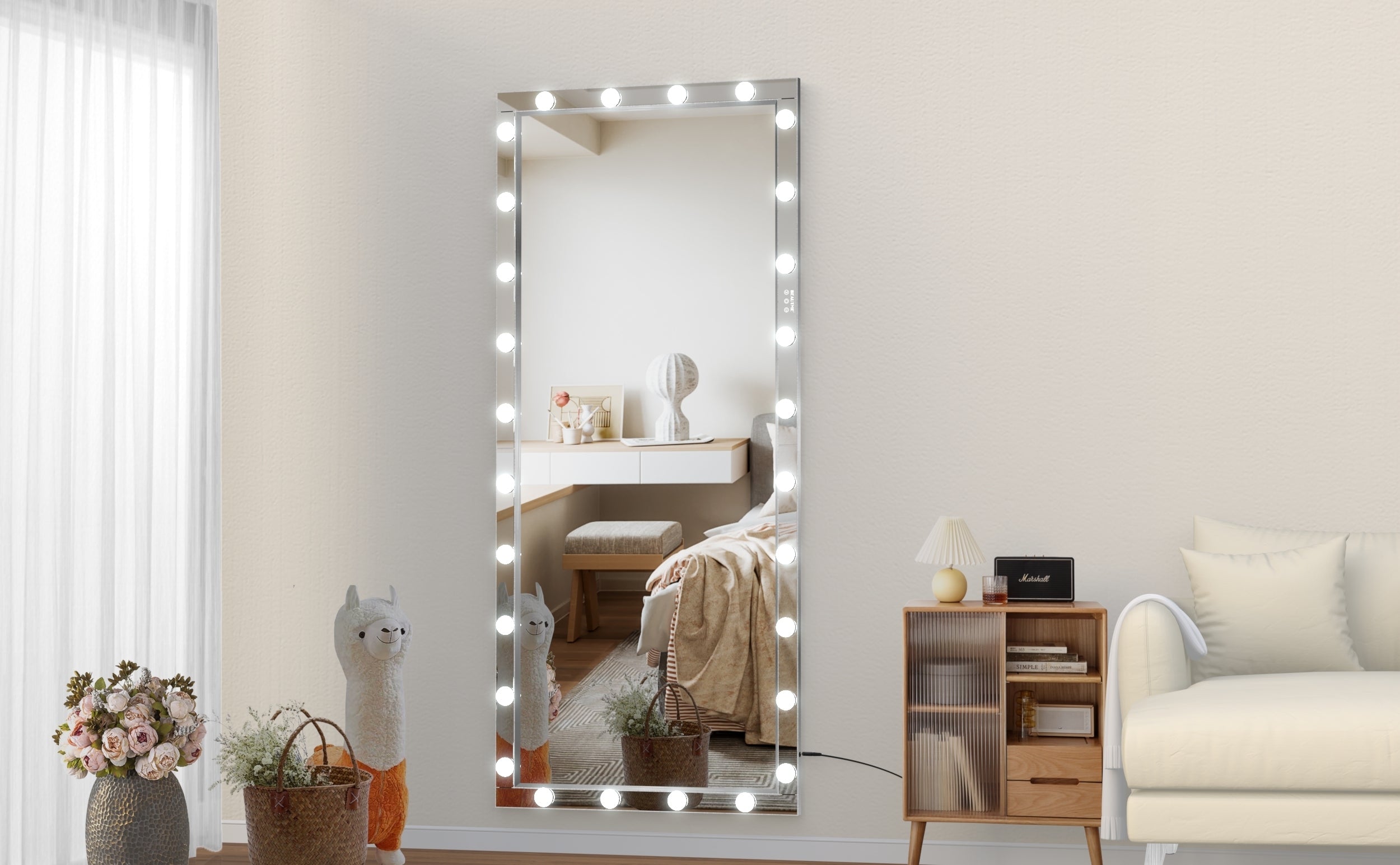 Hollywood Mirror w/ Lights, 72x36" - [Your Brand]-American Furniture Outlet
