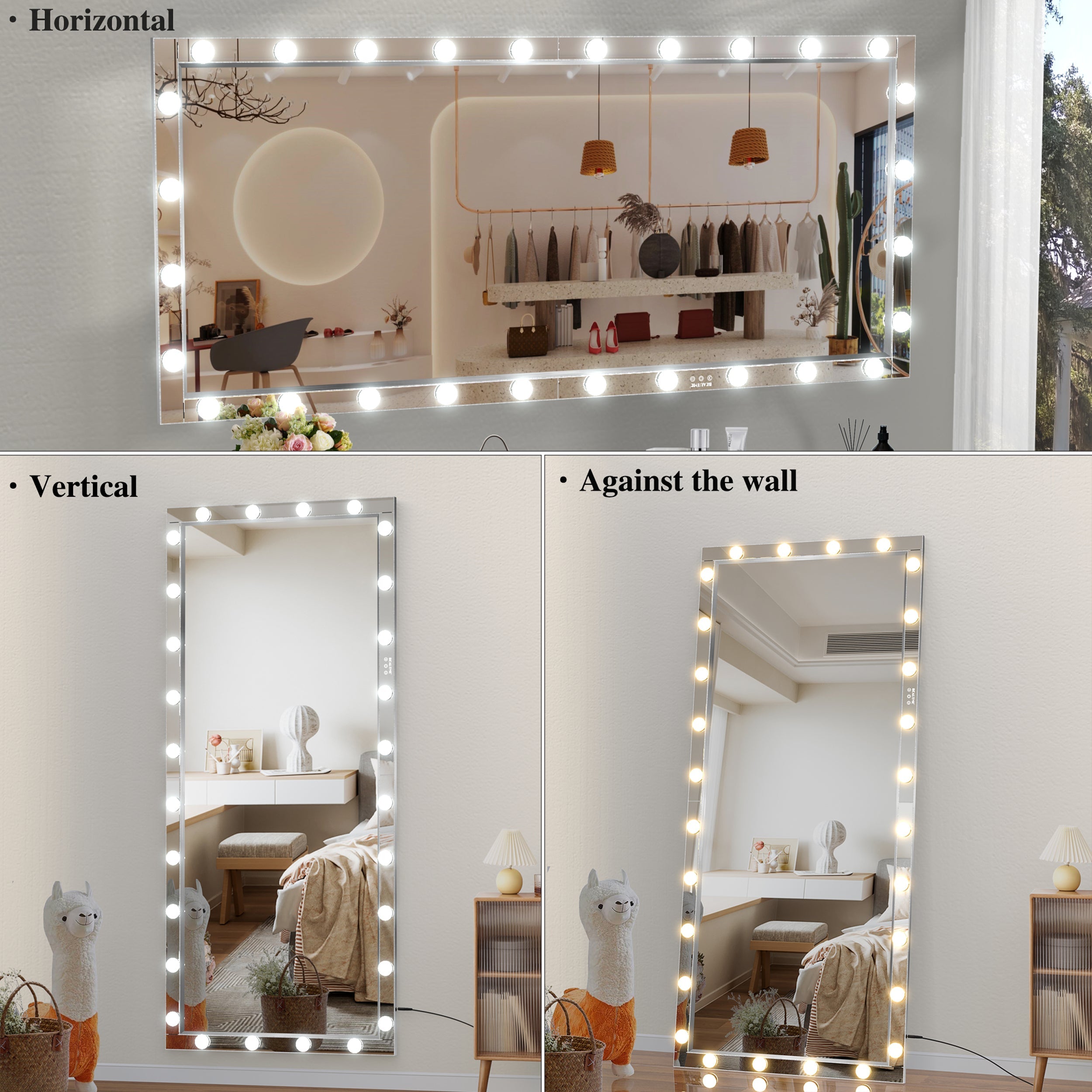 Hollywood Mirror w/ Lights, 72x36" - [Your Brand]-American Furniture Outlet