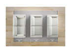 Sectional sofa cushion size comparison with three boxy back styles