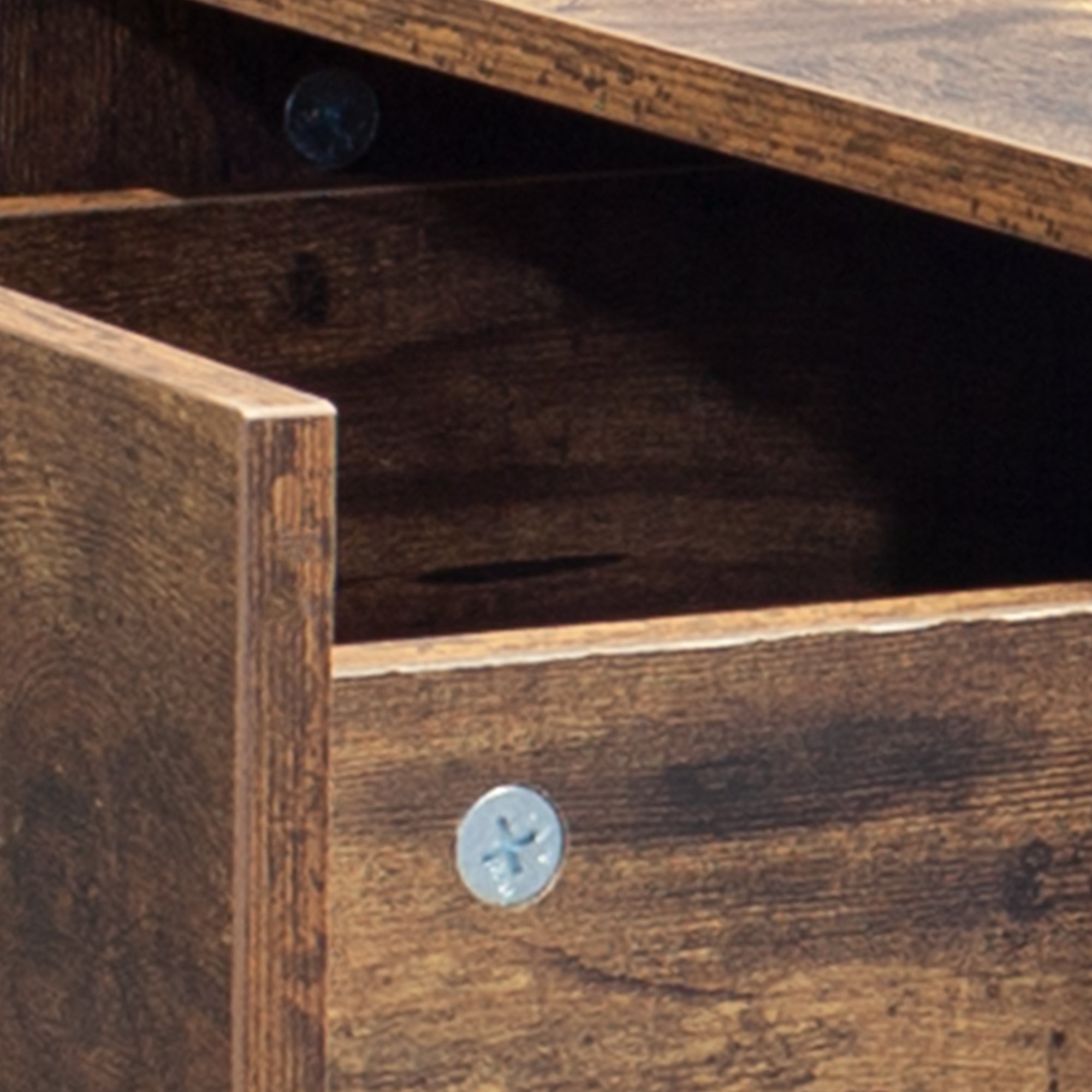 Industrial Nightstand Set of 2 | Rustic Bedside Table-American Furniture Outlet