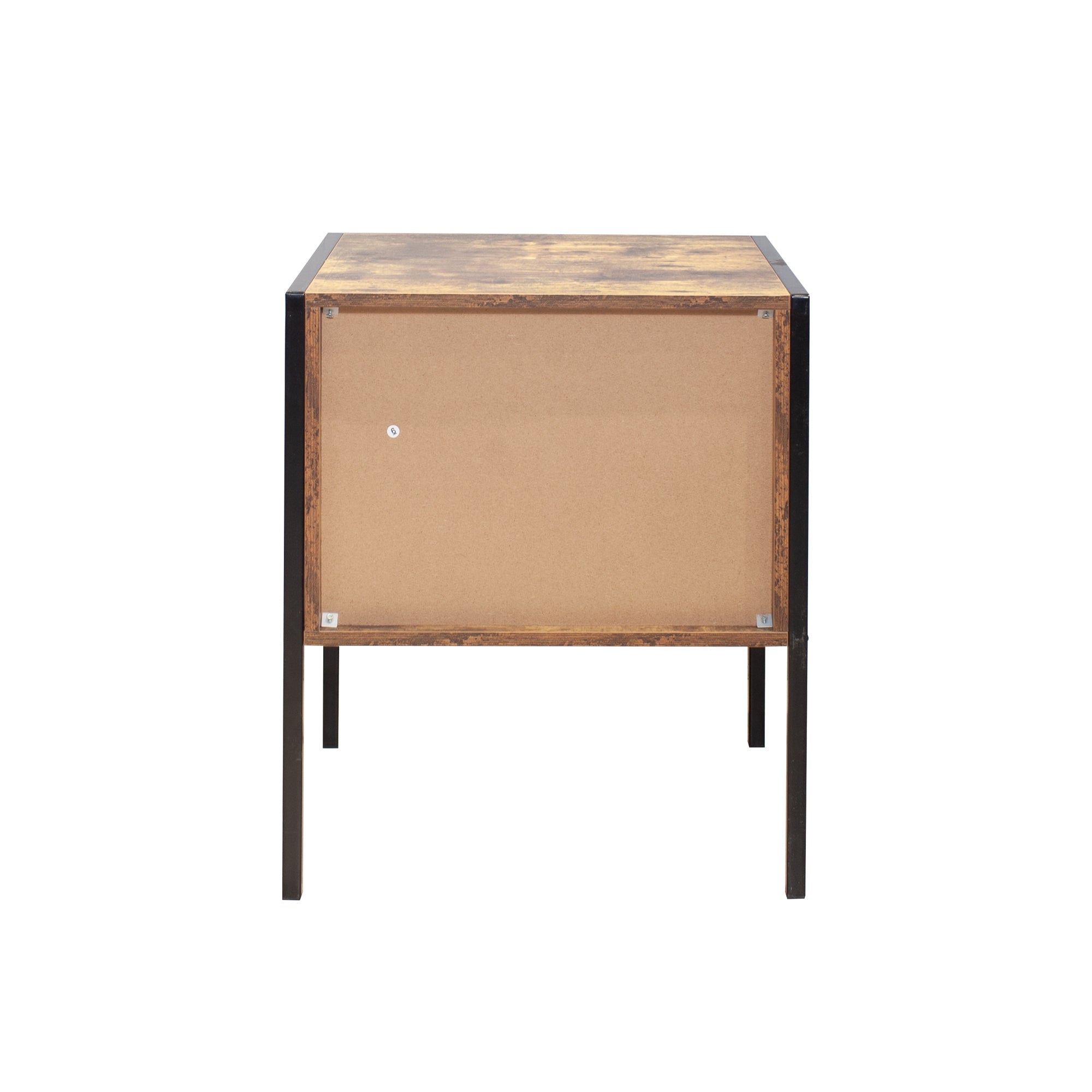 Industrial Nightstand Set of 2 | Rustic Bedside Table-American Furniture Outlet