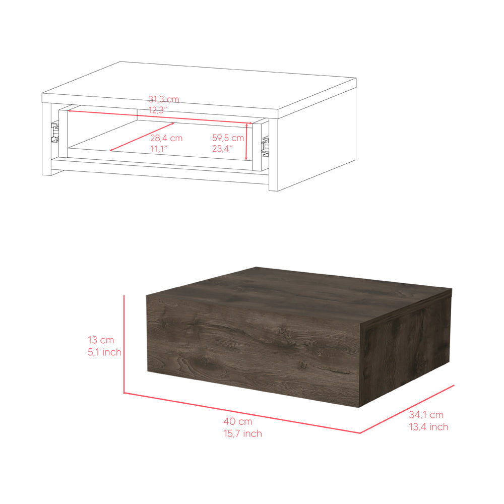 Isola Nightstand - Dark Brown-American Furniture Outlet
