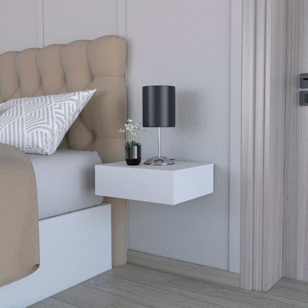 Isola White Nightstand - Modern Bedroom Furniture-American Furniture Outlet