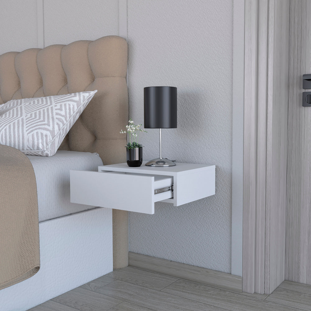 Isola White Nightstand - Modern Bedroom Furniture-American Furniture Outlet
