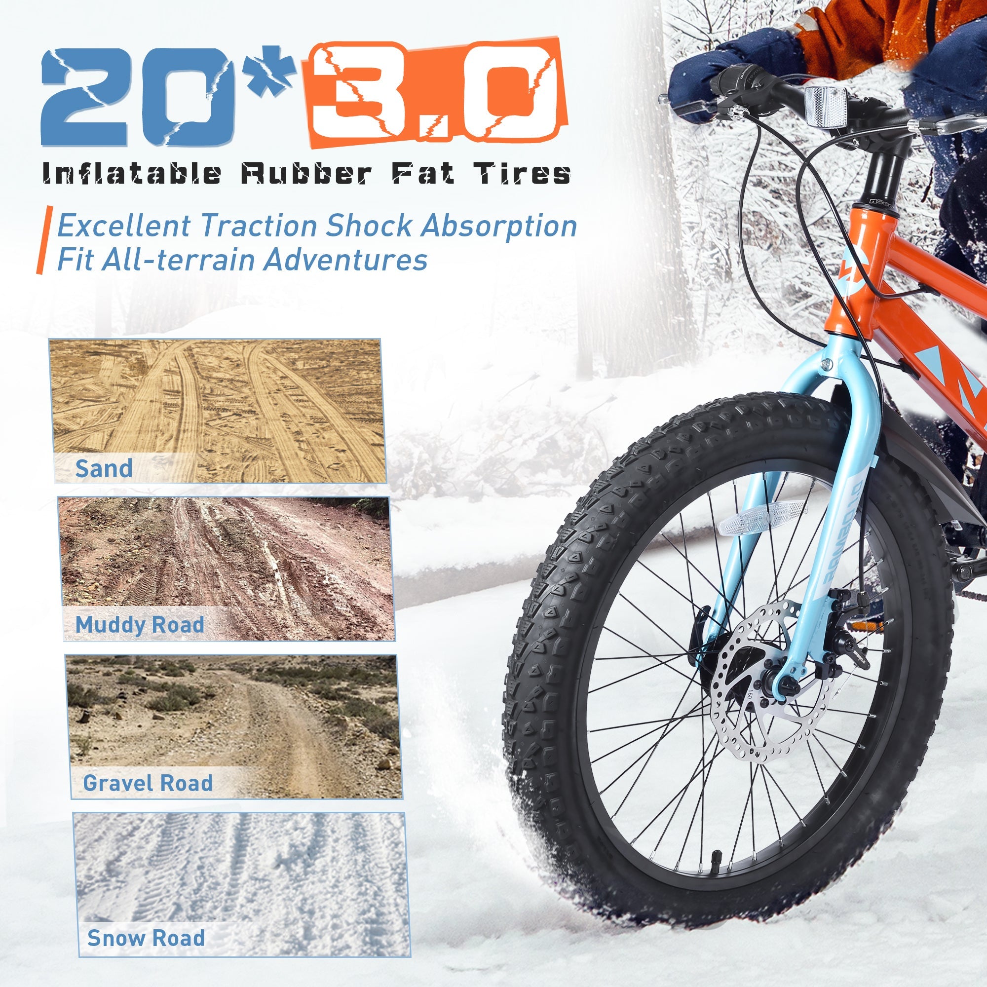 Kids 20" Mountain Bike - 7 Speed, Disc Brakes-American Furniture Outlet