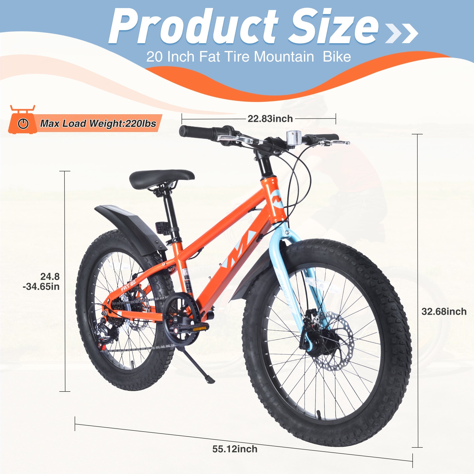 Kids 20" Mountain Bike - 7 Speed, Disc Brakes-American Furniture Outlet