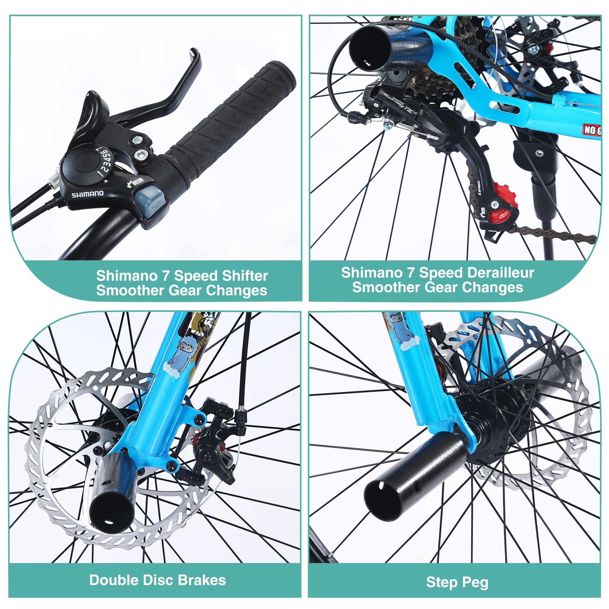 Kids Bike 26 Inch Double Disc Brakes - Freestyle & BMX-American Furniture Outlet