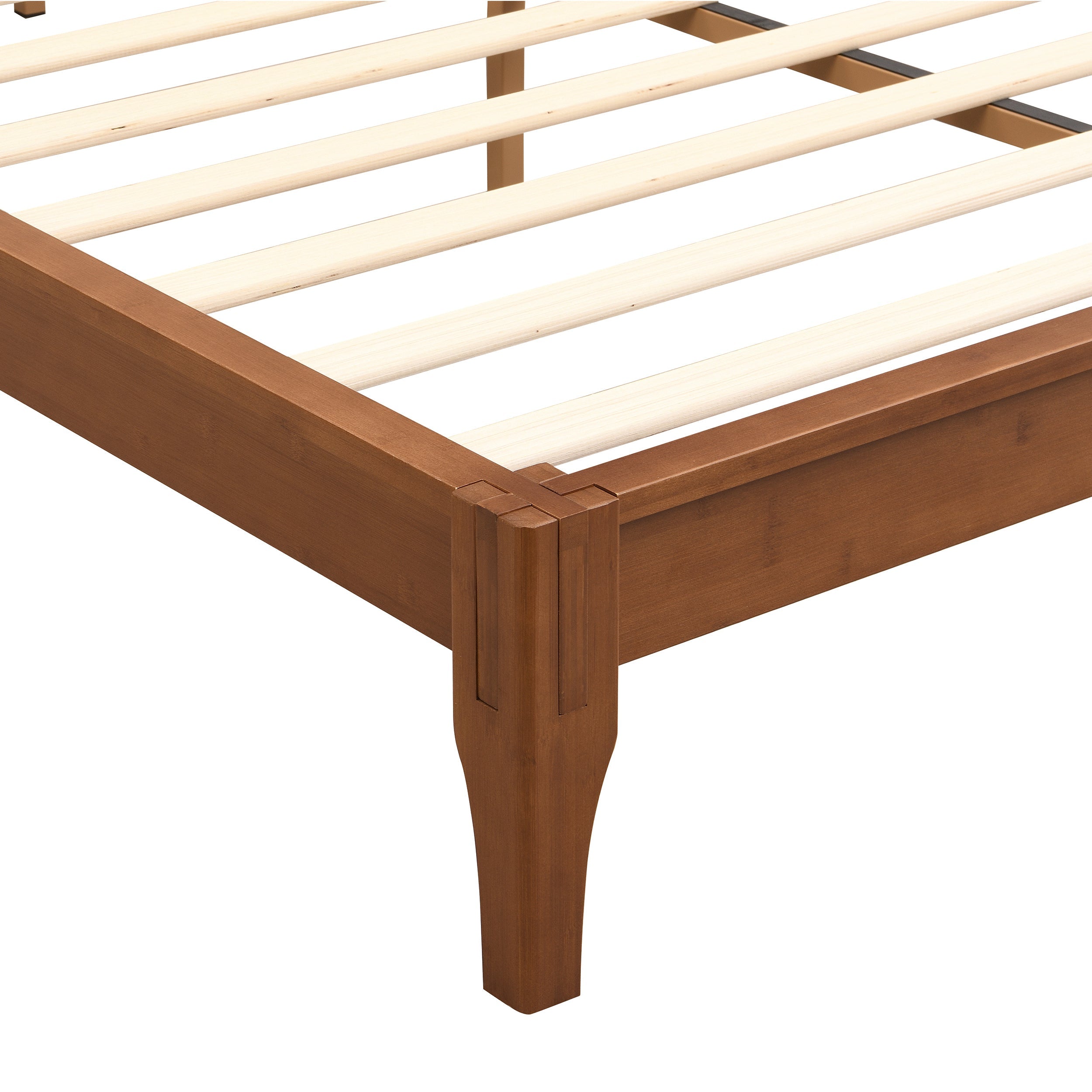 King Size Bamboo Platform Bed Frame - Solid Wood, No Box Spring-American Furniture Outlet