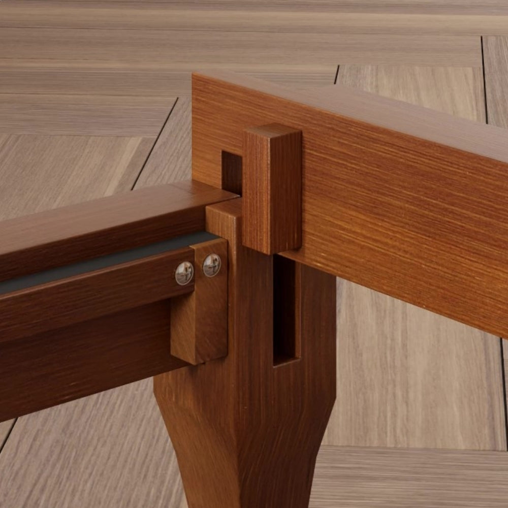 King Size Bamboo Platform Bed Frame - Solid Wood, No Box Spring-American Furniture Outlet