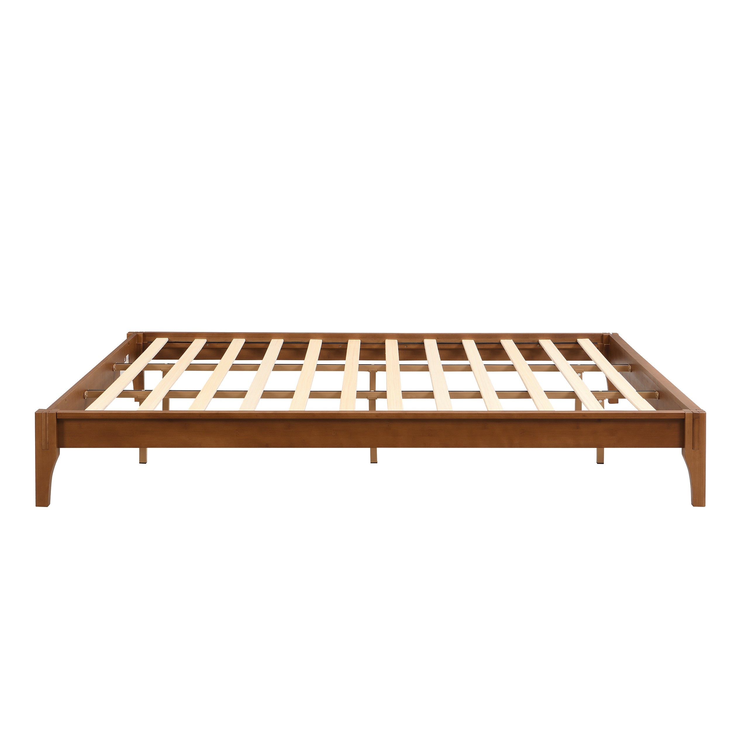 King Size Bamboo Platform Bed Frame - Solid Wood, No Box Spring-American Furniture Outlet