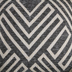 Chevron patterned accent pillow cover in dark and light tones, woven textured fabric