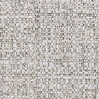 Close-up of light woven fabric texture with speckled thread
