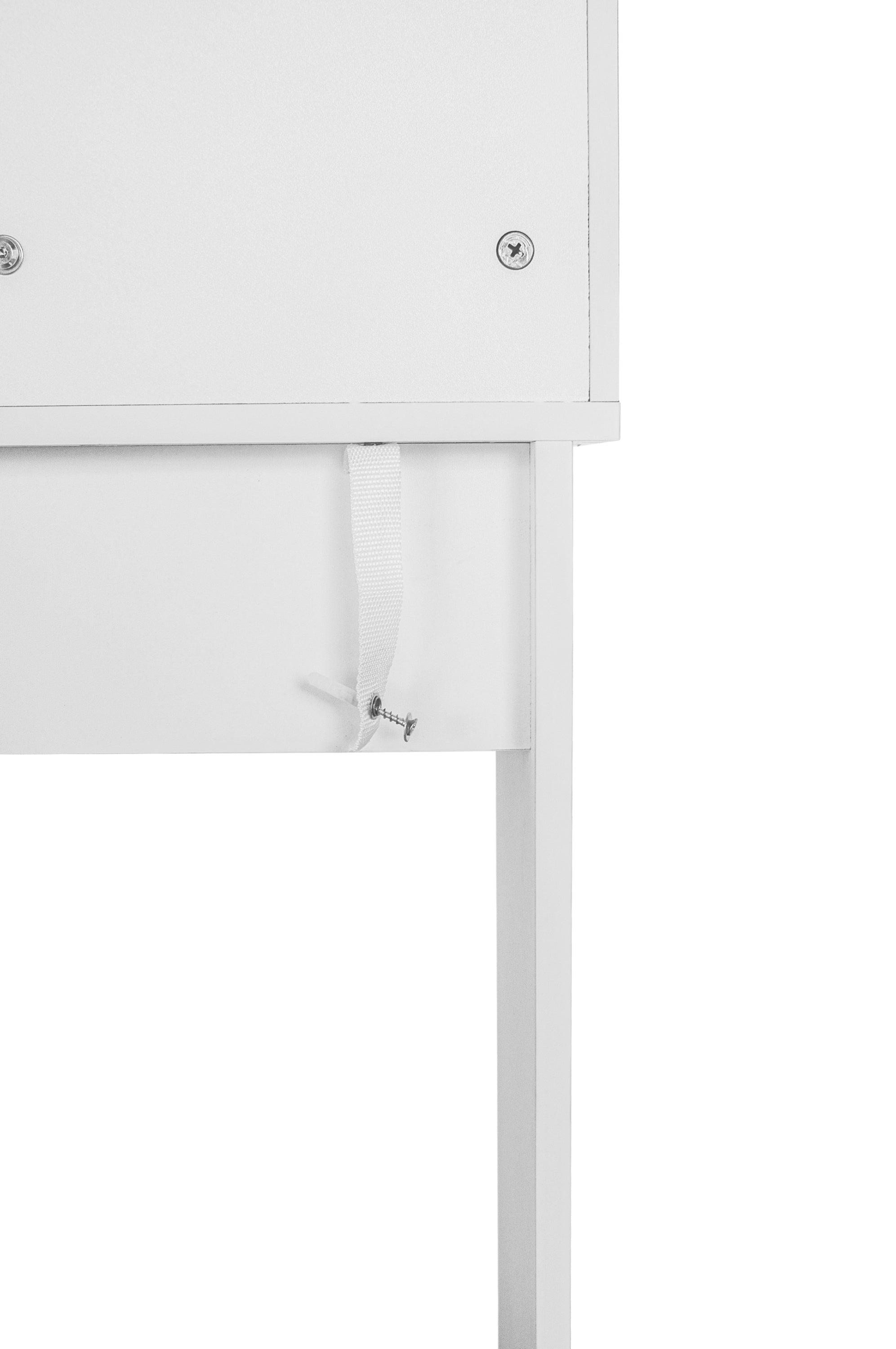 LED Vanity Desk w/ Mirror & Drawers - White-American Furniture Outlet