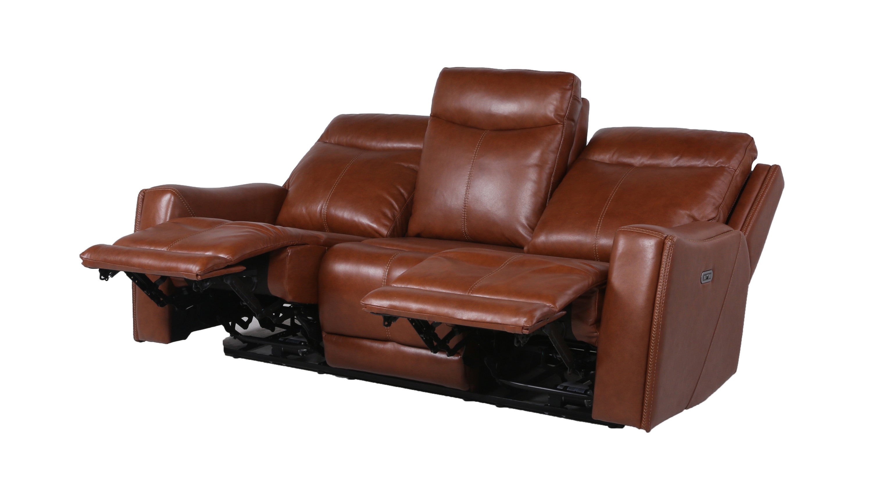 Leather Power Reclining Sofa - Headrest, USB-American Furniture Outlet