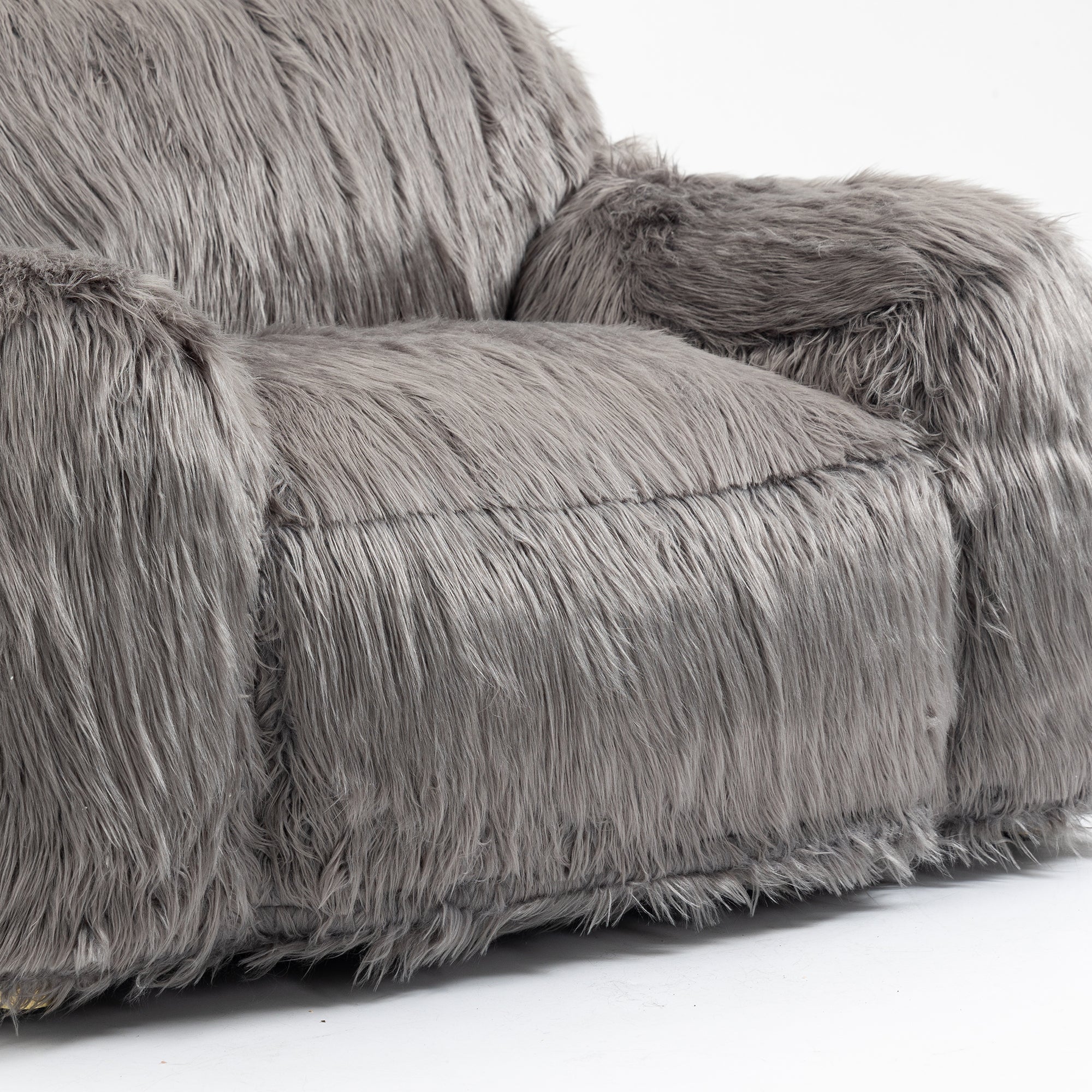 Long Hair Bean Bag Chair - Lazy Sofa-American Furniture Outlet