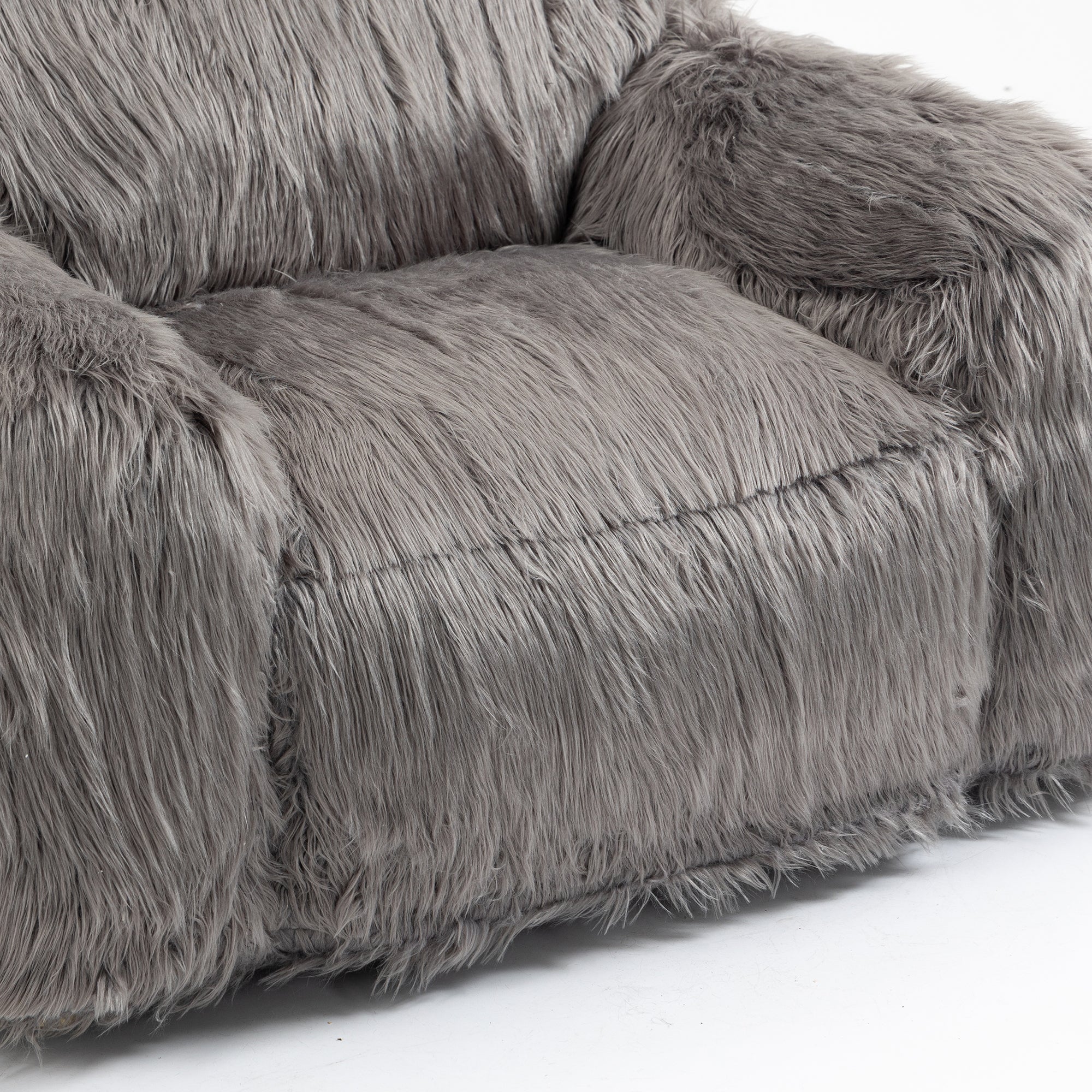 Long Hair Bean Bag Chair - Lazy Sofa-American Furniture Outlet