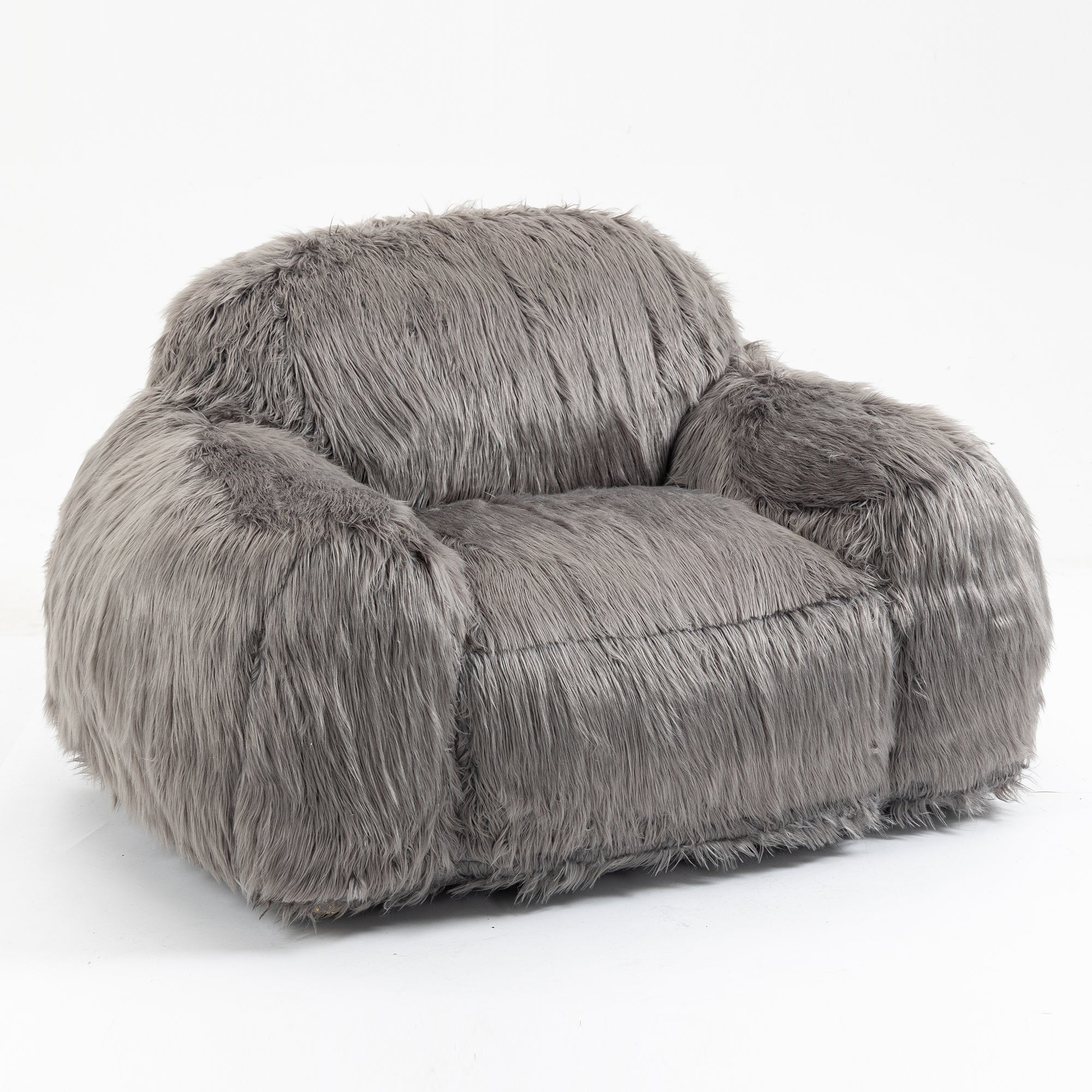 Long Hair Bean Bag Chair - Lazy Sofa-American Furniture Outlet