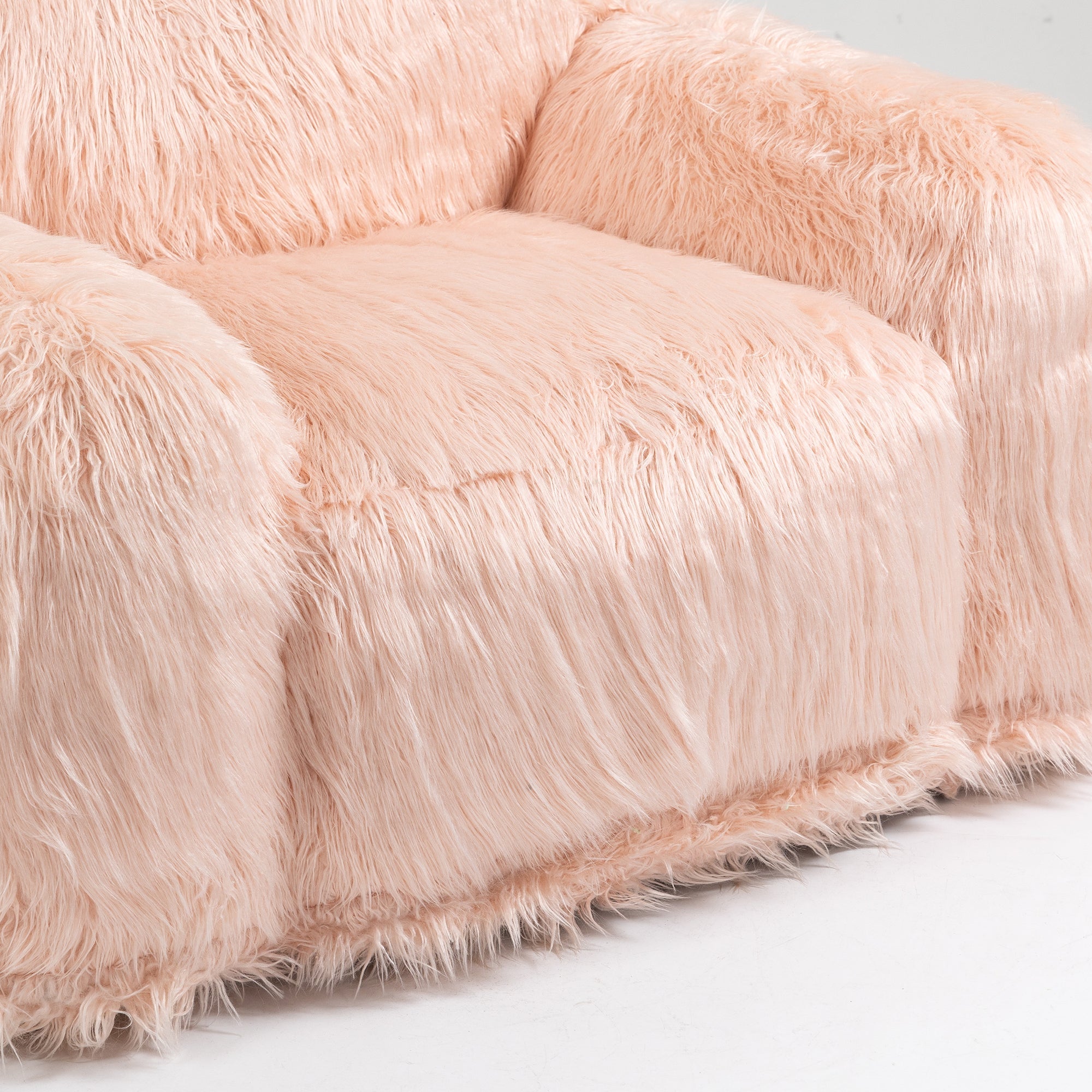 Long Hair Bean Bag Chair - Lazy Sofa Focus Chair-American Furniture Outlet