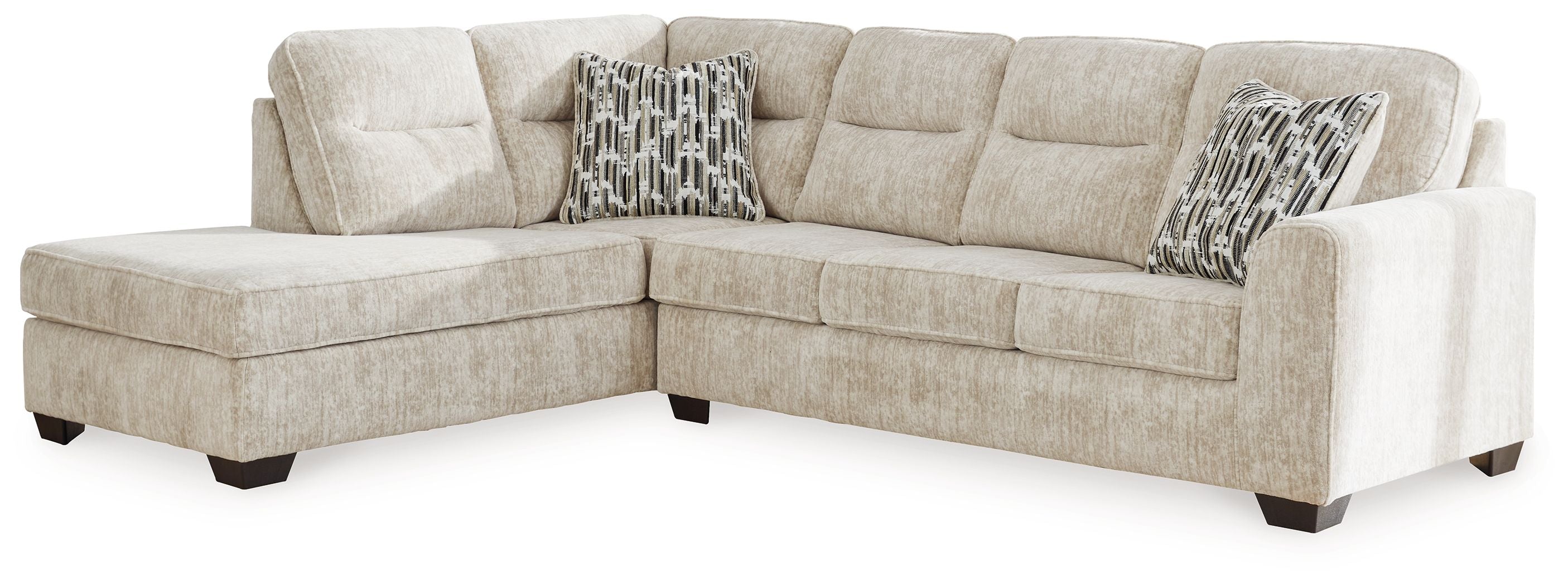 Lonoke 2-Piece Plush Fabric Sectional-Signature Design by Ashley®-American Furniture Outlet