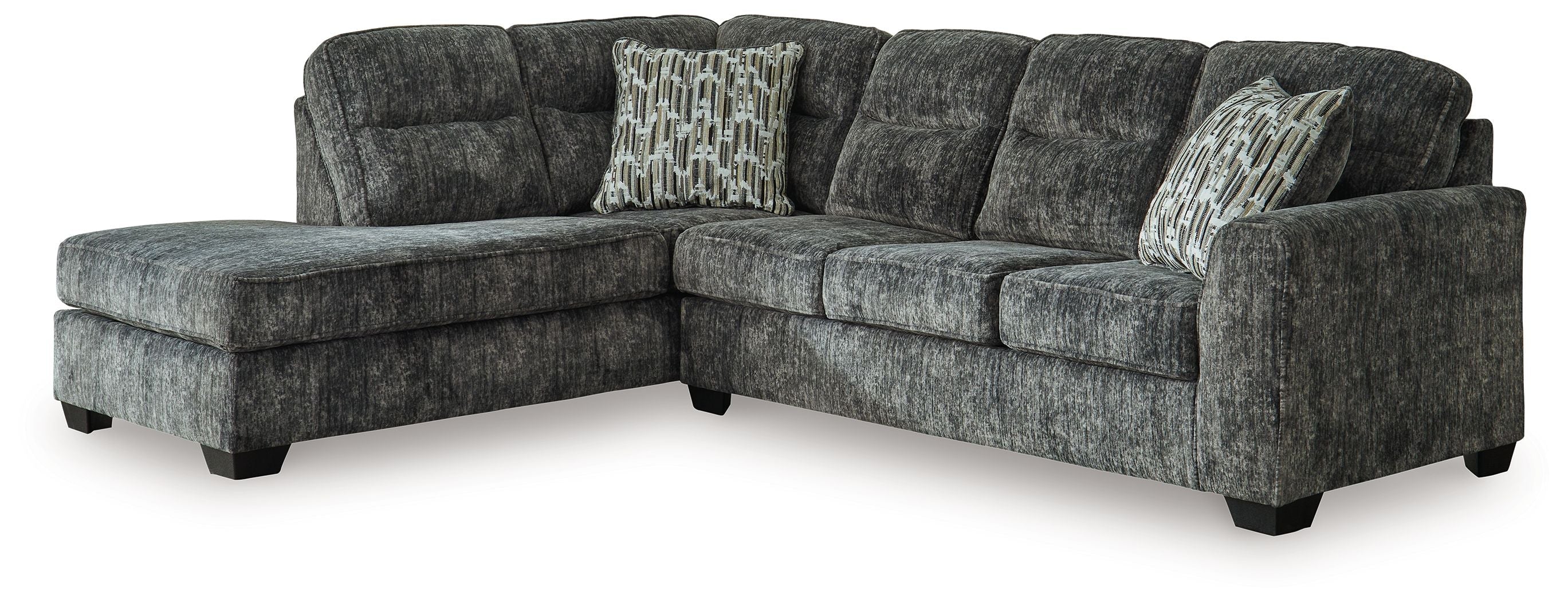 Lonoke 2-Piece Plush Fabric Sectional-Signature Design by Ashley®-American Furniture Outlet