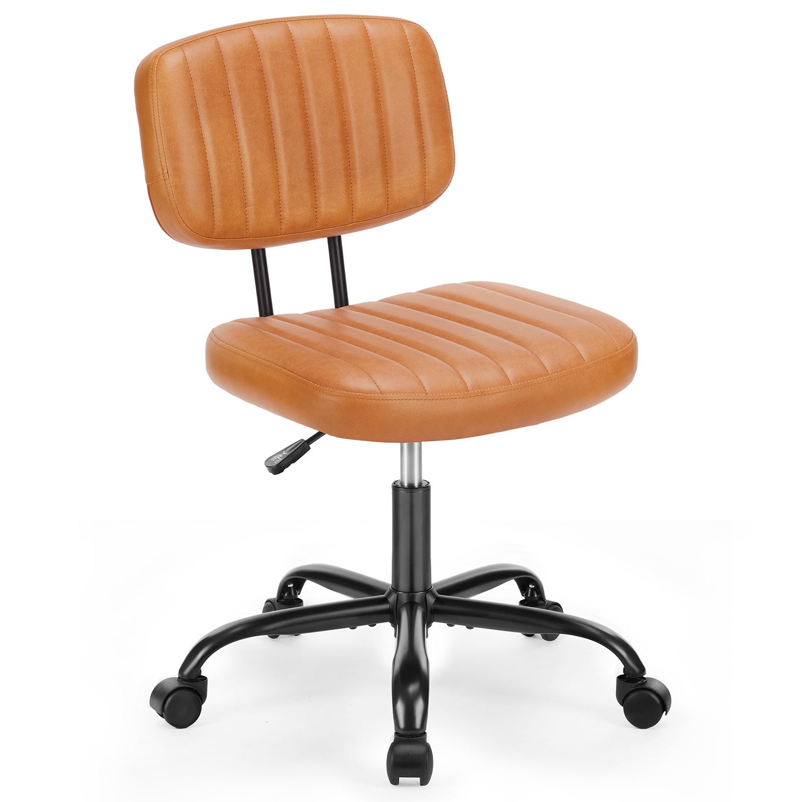 Low Back Task Chair, PU Leather- Home Office-American Furniture Outlet