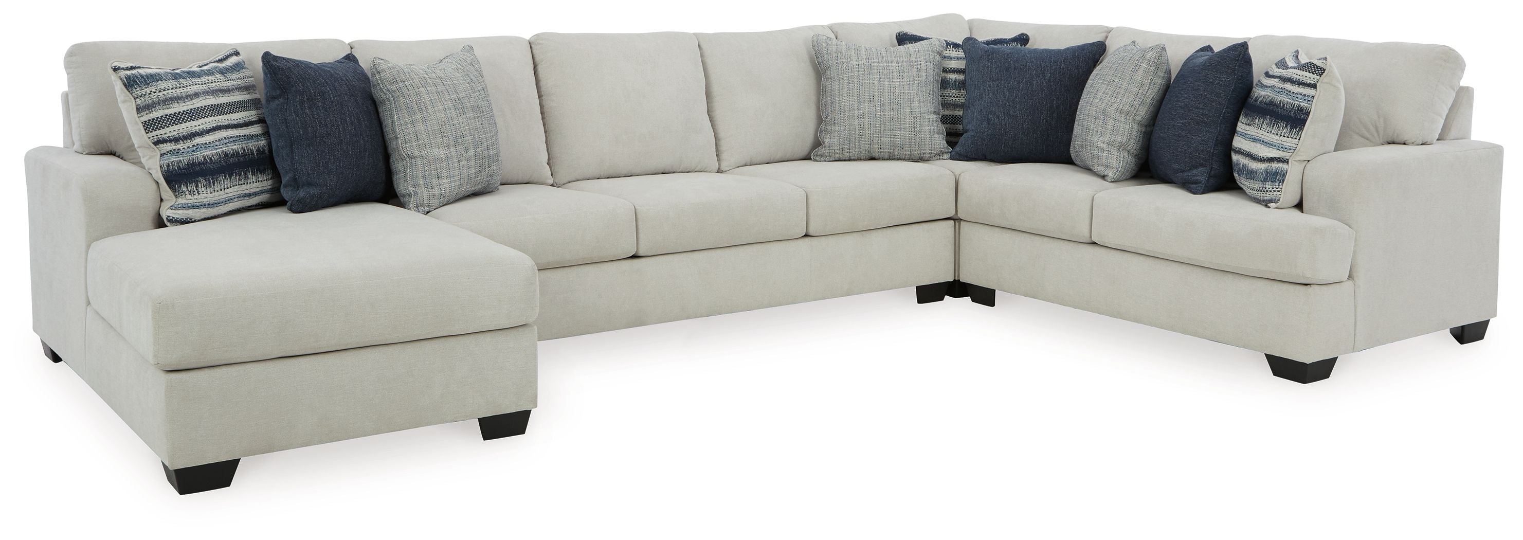 Lowder Beige U Shaped Sectional - Soft Fabric, Modern-Benchcraft®-American Furniture Outlet