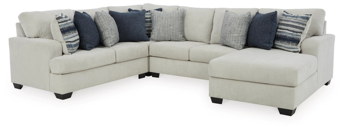 Lowder Beige U Shaped Sectional - Soft Fabric, Modern-Benchcraft®-American Furniture Outlet