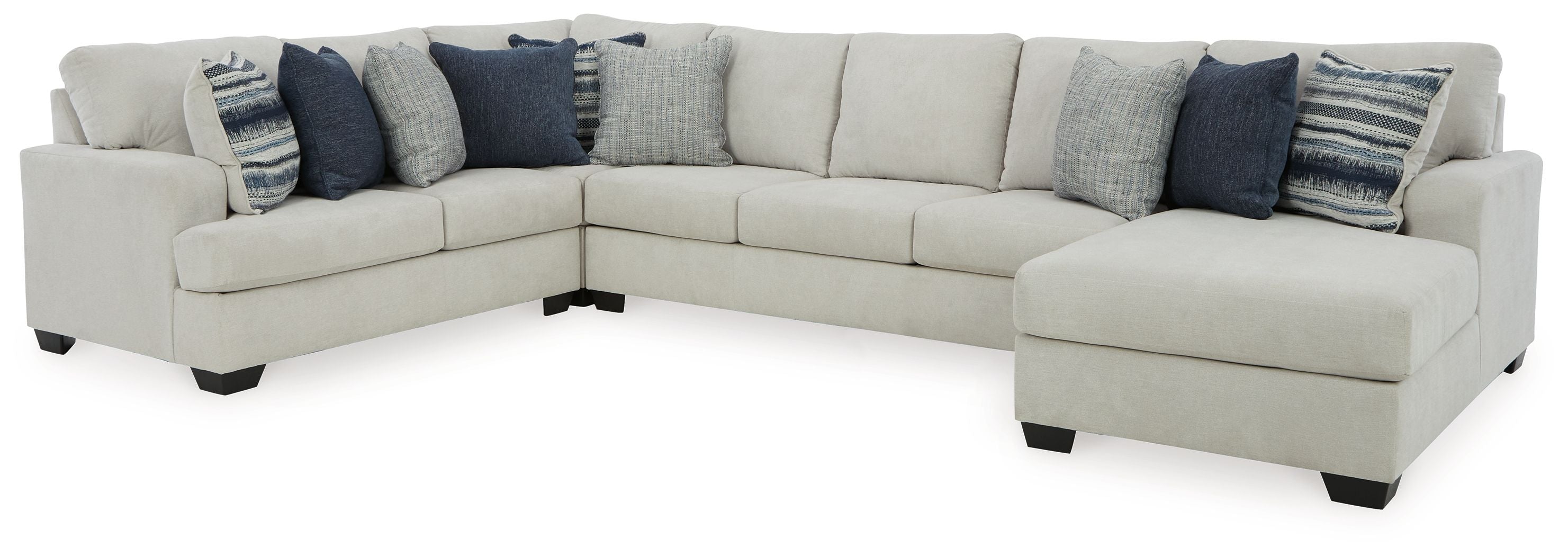 Lowder Beige U Shaped Sectional - Soft Fabric, Modern-Benchcraft®-American Furniture Outlet