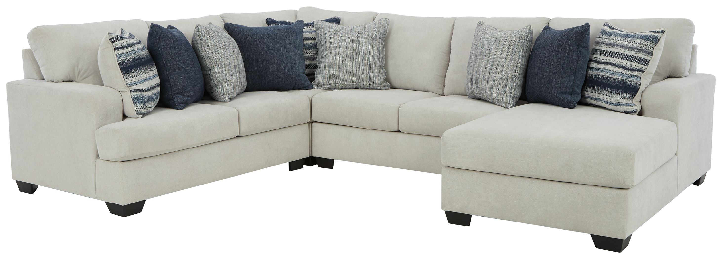 Lowder Beige U Shaped Sectional - Soft Fabric, Modern-Benchcraft®-American Furniture Outlet