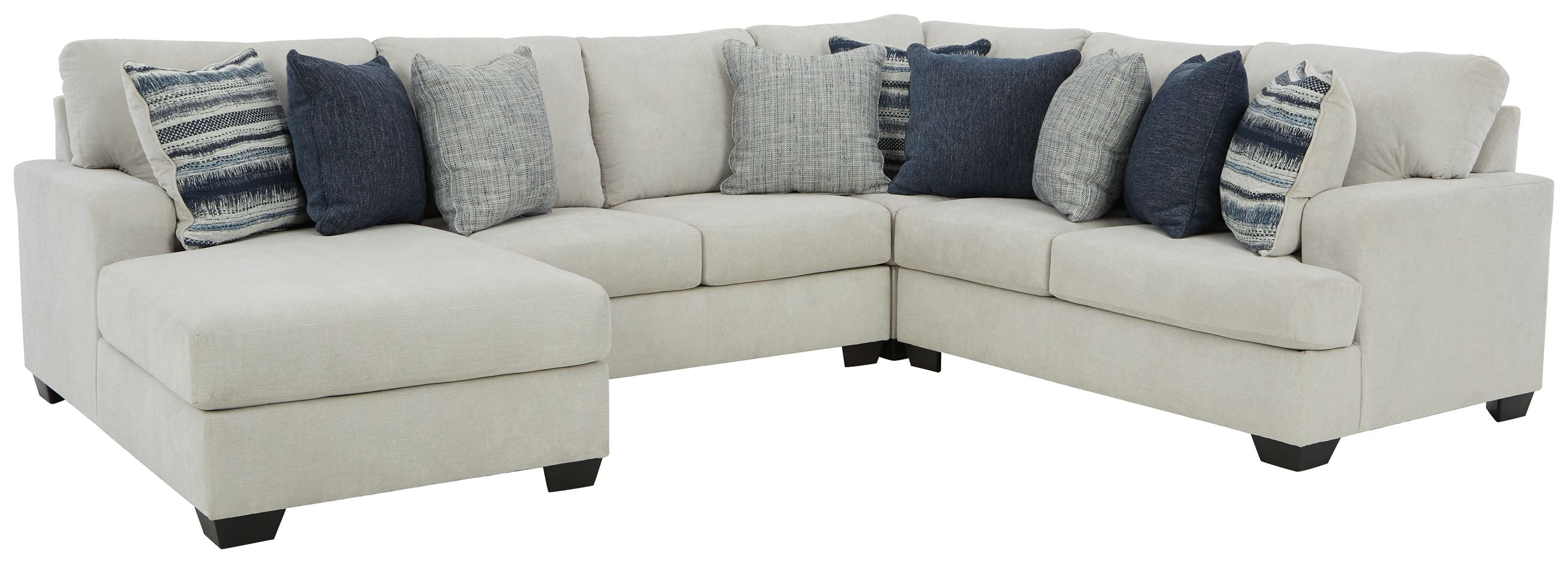 Lowder Beige U Shaped Sectional - Soft Fabric, Modern-Benchcraft®-American Furniture Outlet