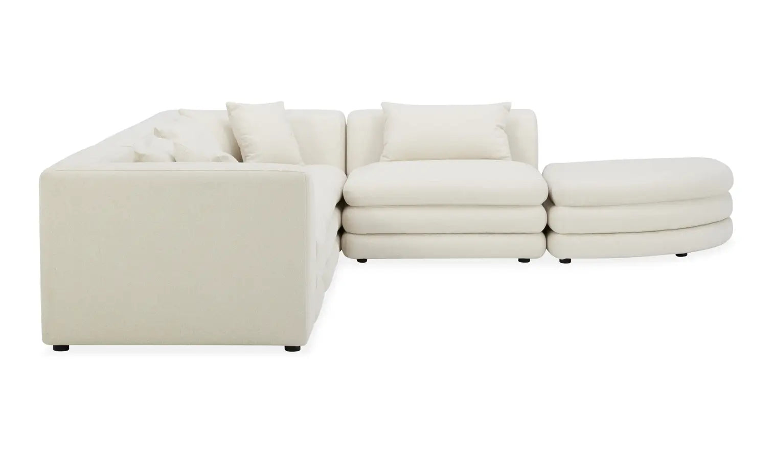 Lowtide Alcove Modular Sectional White Comfy & Modern-Moe's Home Collection-American Furniture Outlet