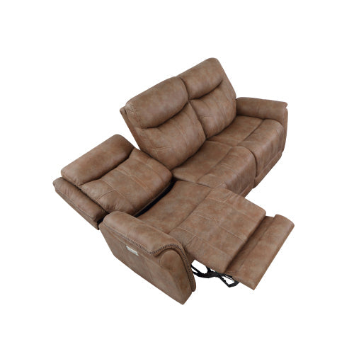 Luxurious Camel Power Sofa Recliner: Traditional Meets Modern with Power Footrest, Headrest, USB Charging-American Furniture Outlet