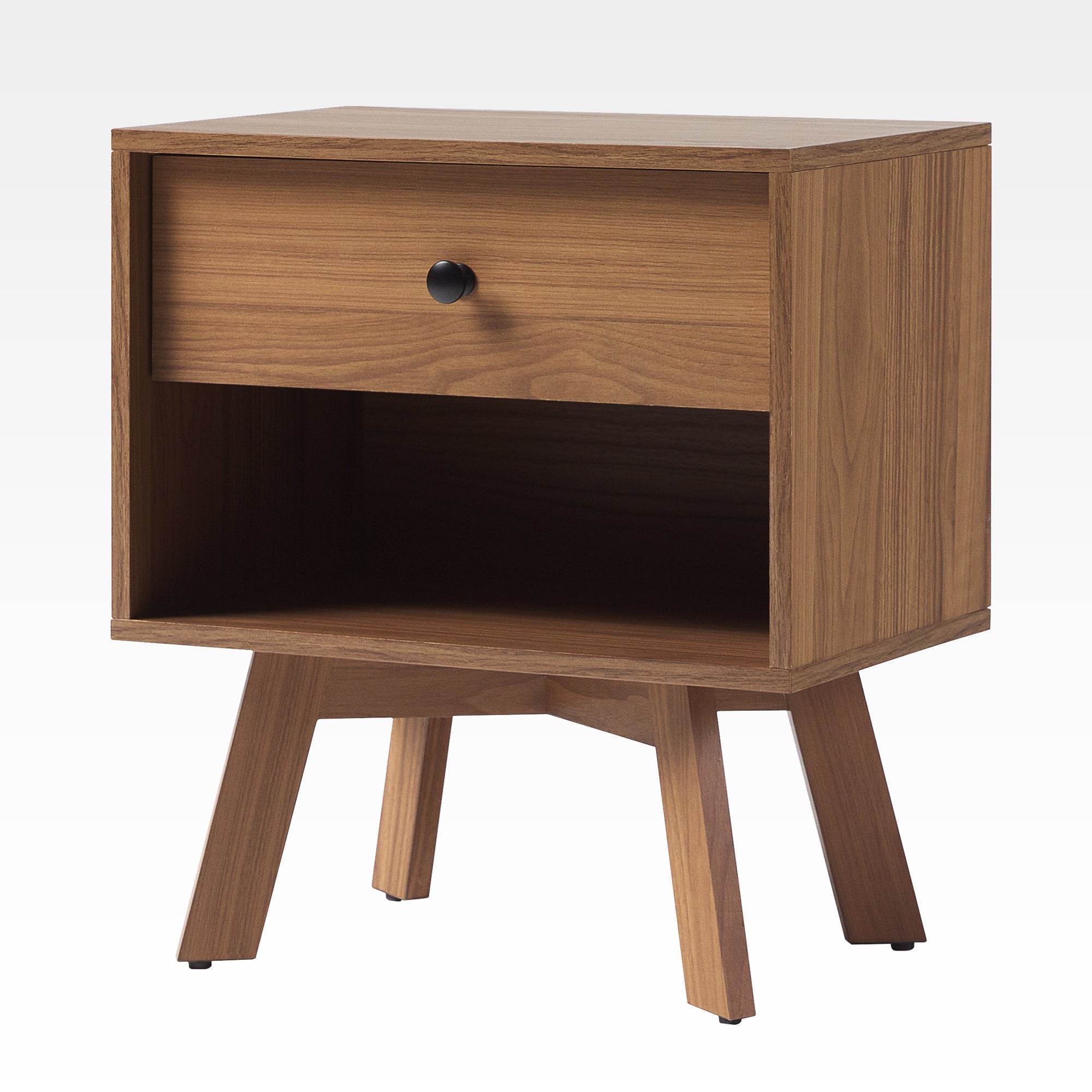 Mid-Century Modern Nightstand - 1 Drawer-American Furniture Outlet