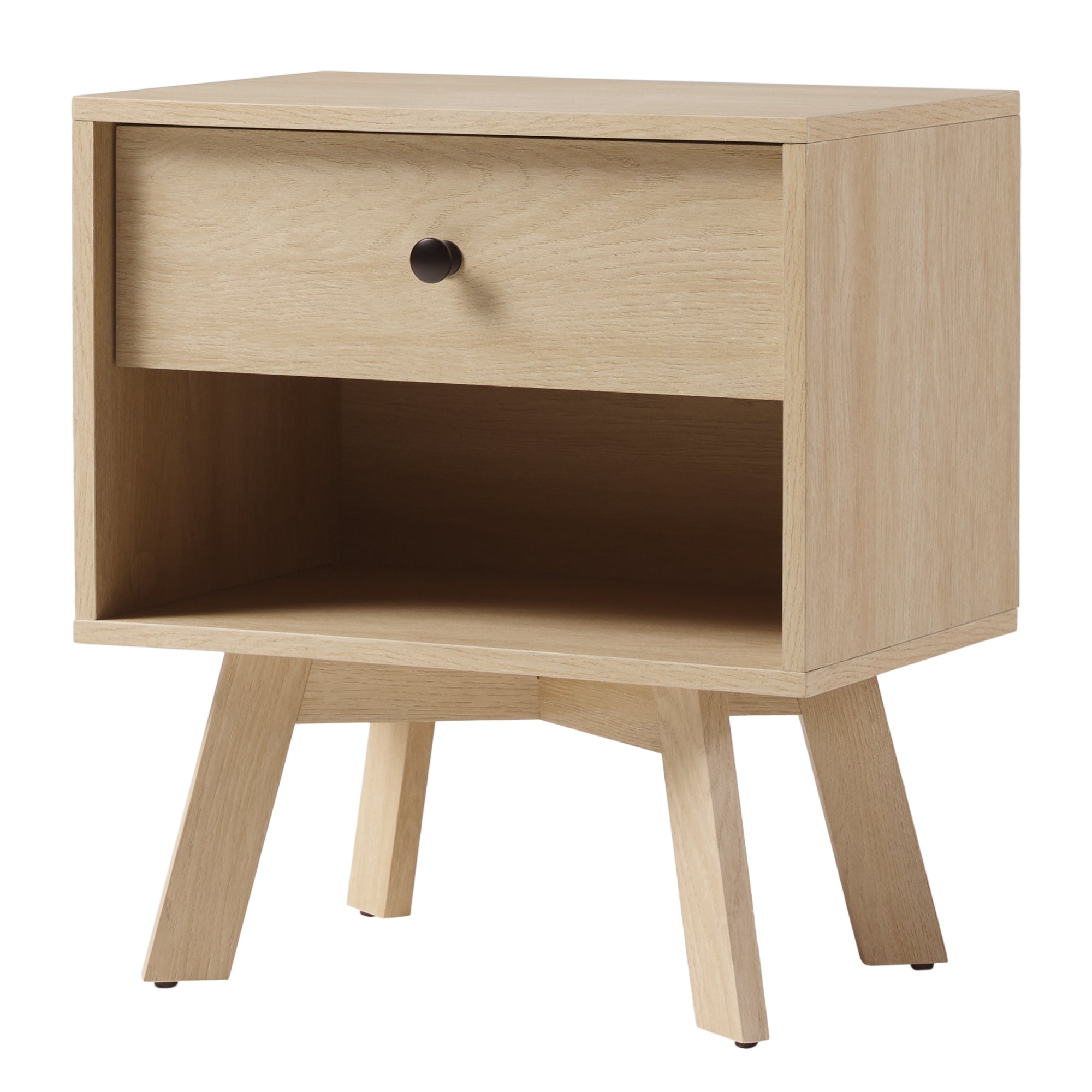 Mid-Century Modern Nightstand - 1 Drawer-American Furniture Outlet