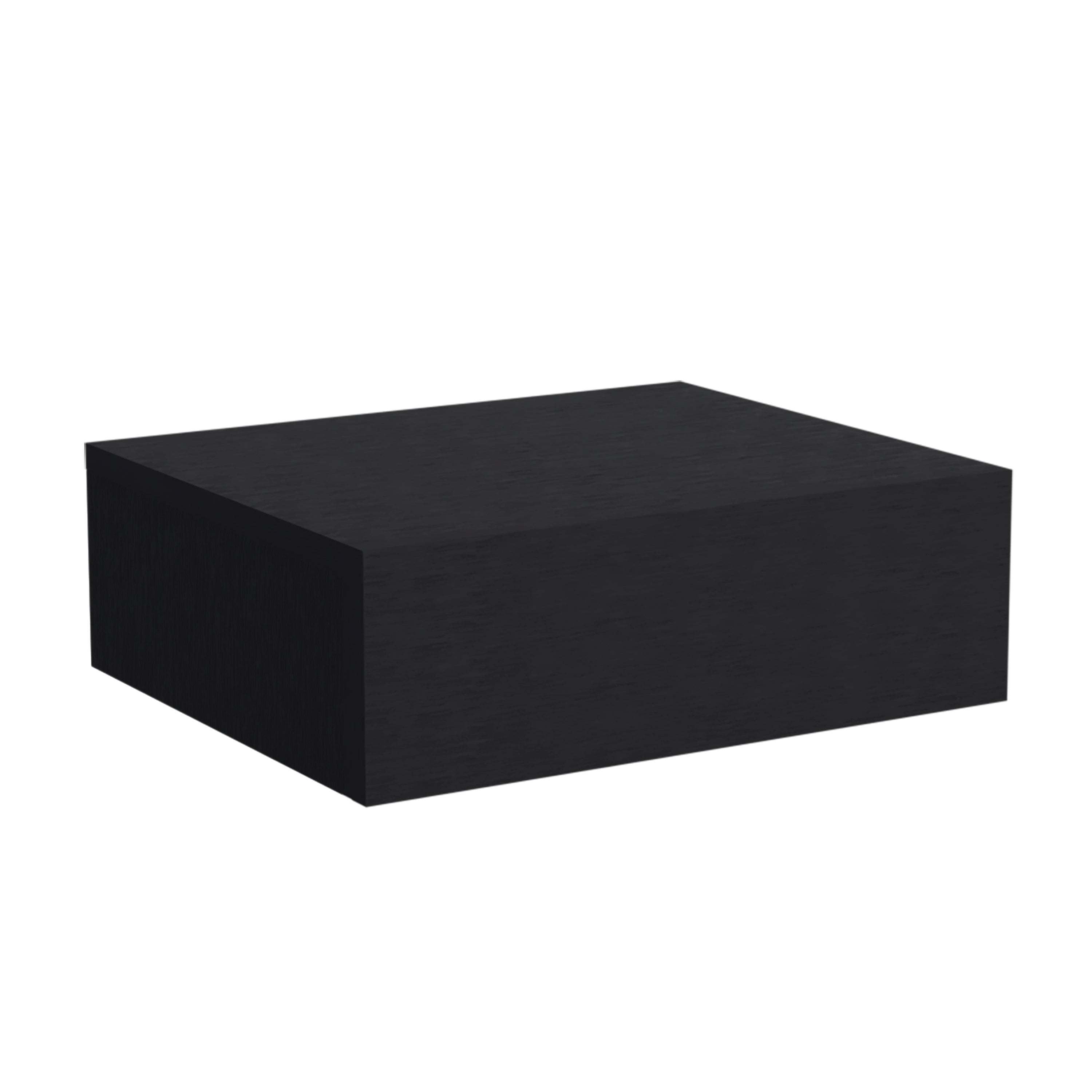 Milano Floating Nightstand w/ Drawer - Black-American Furniture Outlet