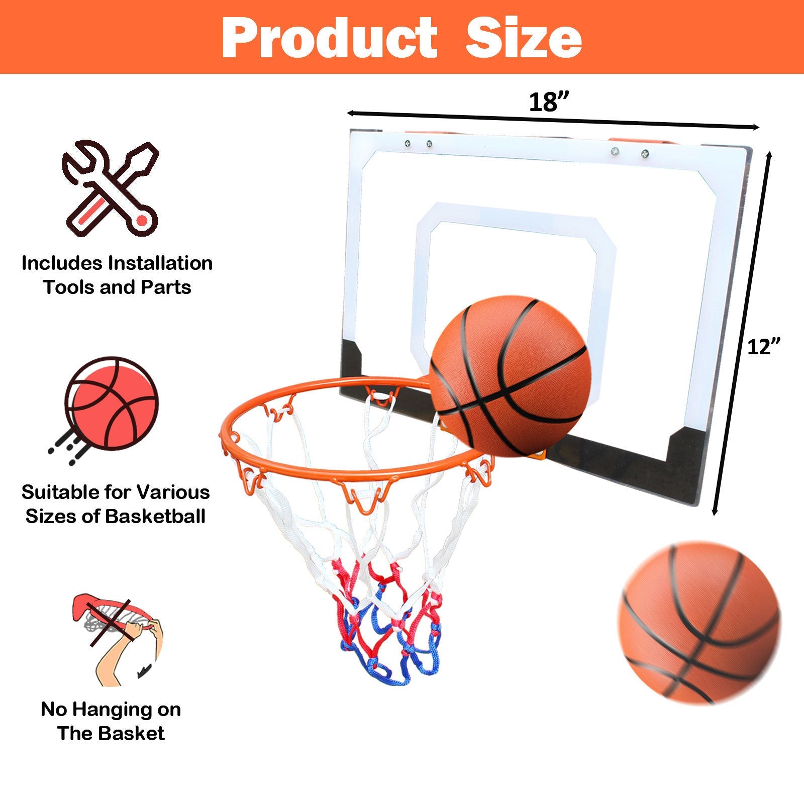 Mini Basketball Hoop - Indoor/Outdoor Fun-American Furniture Outlet