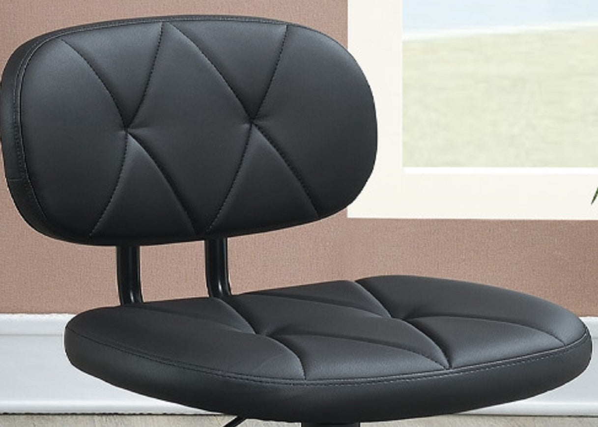 Modern Black Tufted Office Chair with Wheels-American Furniture Outlet