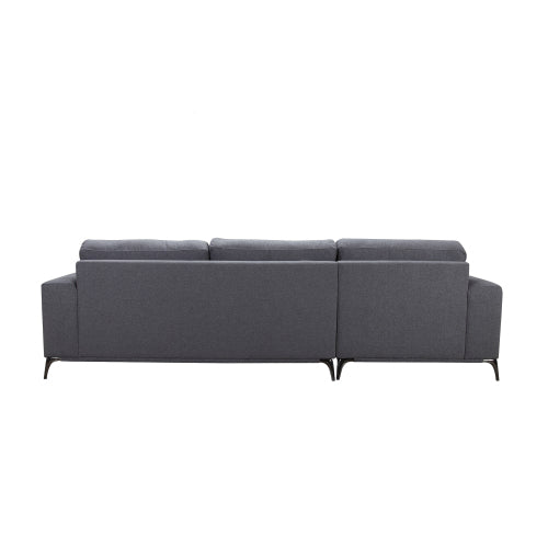 Modern Comfort: Carlo Left arm facing Sectional in Sleek Gray-American Furniture Outlet -American Furniture Outlet