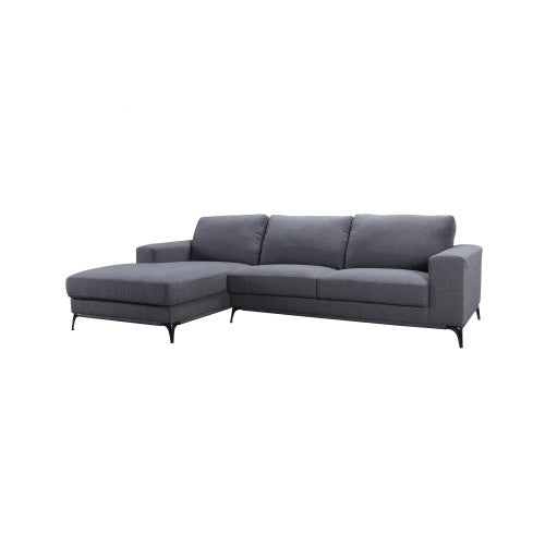 Modern Comfort: Carlo Left arm facing Sectional in Sleek Gray-American Furniture Outlet -American Furniture Outlet