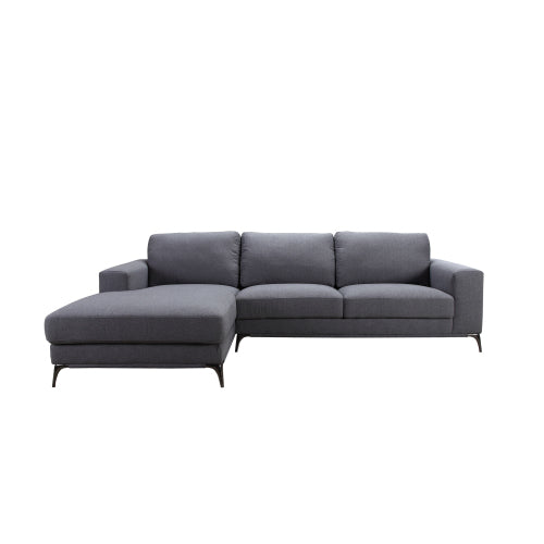 Modern Comfort: Carlo Left arm facing Sectional in Sleek Gray-American Furniture Outlet -American Furniture Outlet