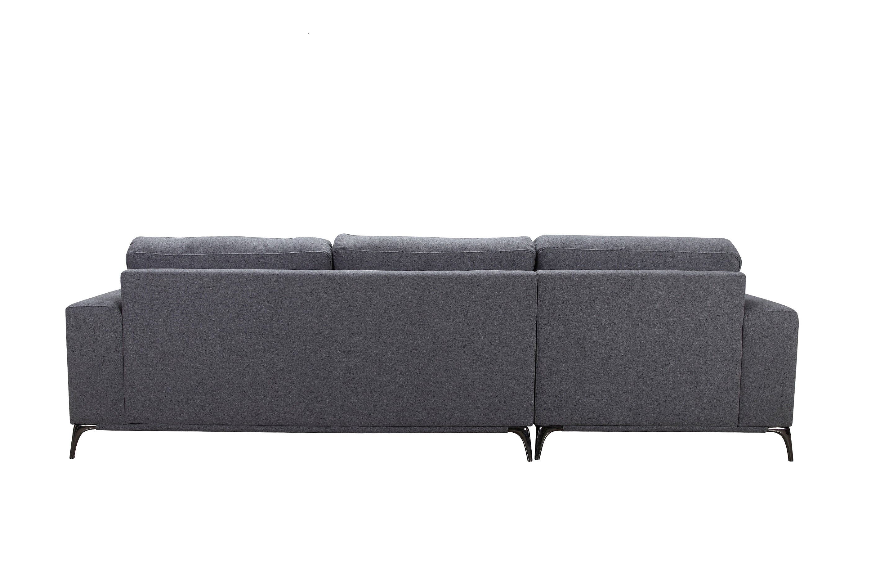 Modern Comfort: Carlo Left arm facing Sectional in Sleek Gray-American Furniture Outlet -American Furniture Outlet