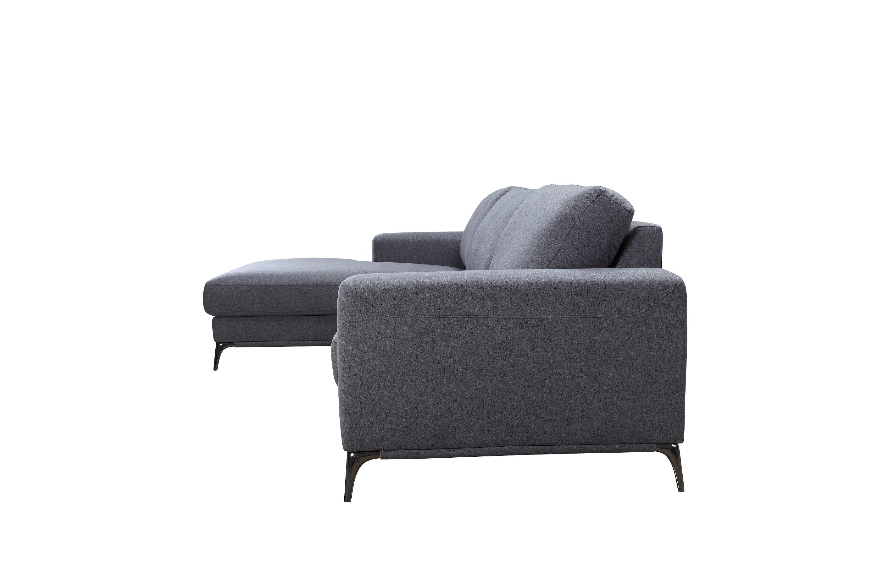 Modern Comfort: Carlo Left arm facing Sectional in Sleek Gray-American Furniture Outlet -American Furniture Outlet