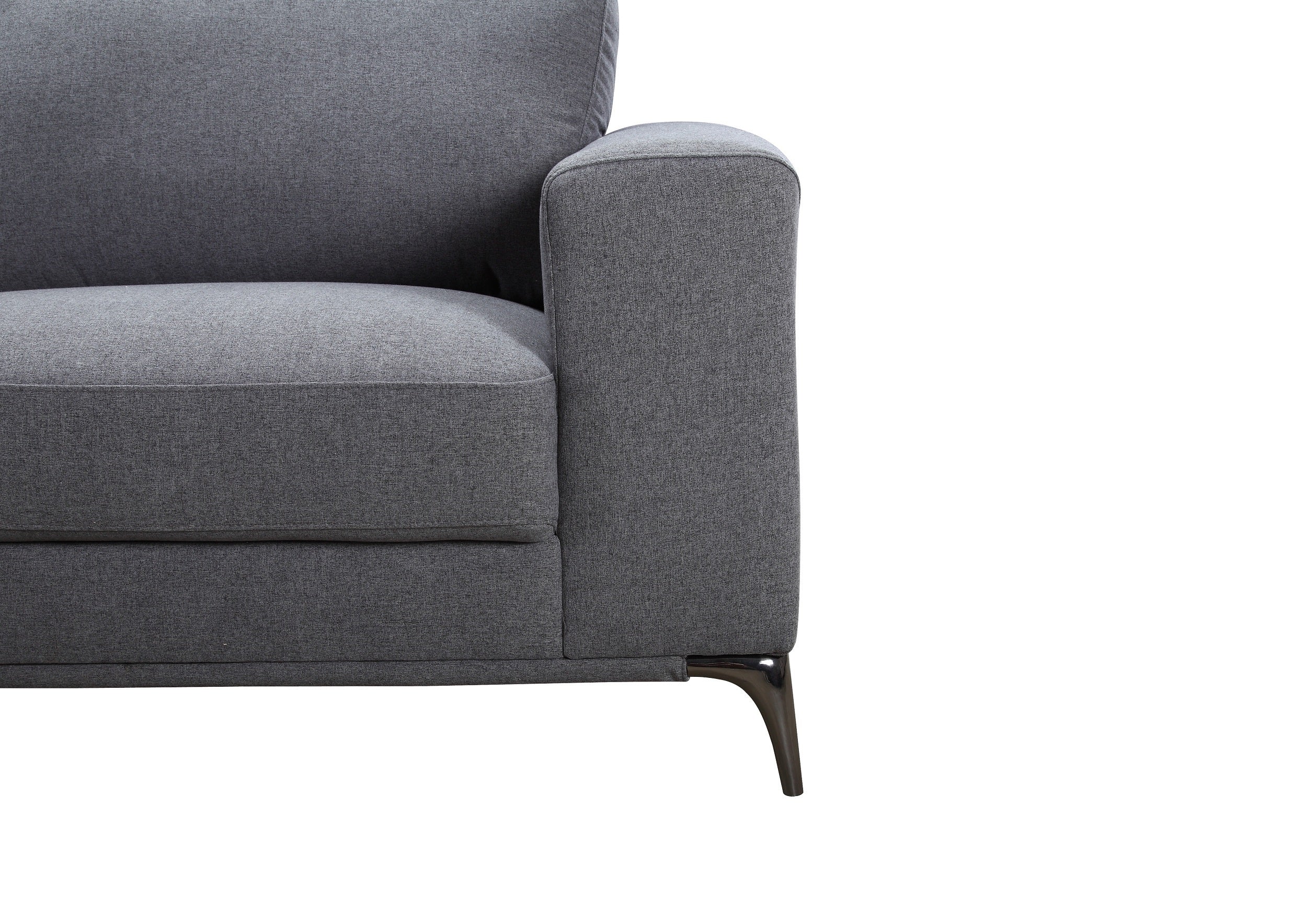 Modern Comfort: Carlo Left arm facing Sectional in Sleek Gray-American Furniture Outlet -American Furniture Outlet